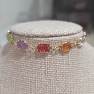 Elegant Multi-Color Gemstone Bracelet
